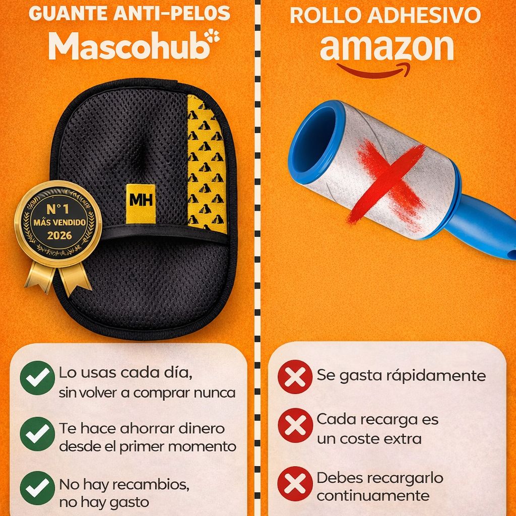 Guante Anti-Pelos Mascohub™ – Elimina el pelo de tu mascota en segundos sin esfuerzo